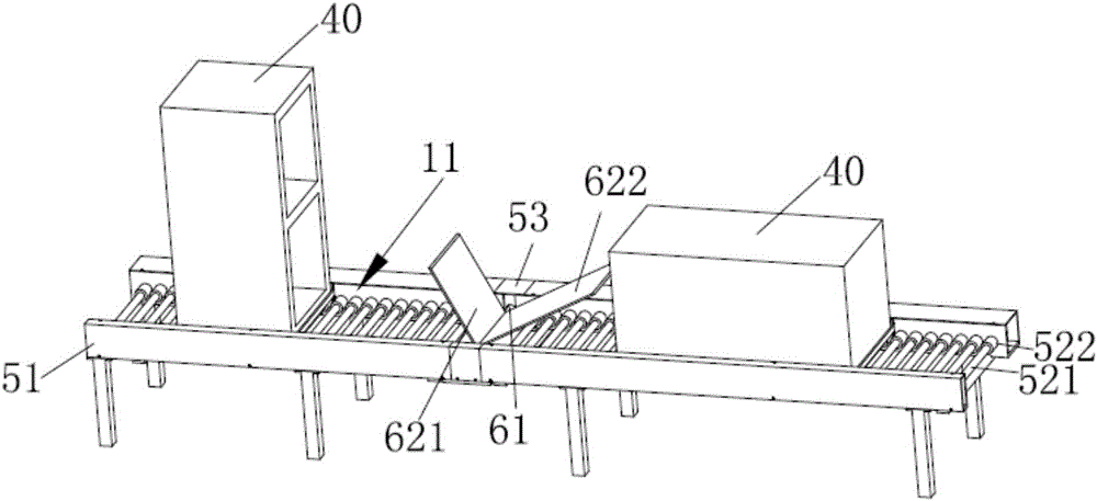 Wall brick vertical surface mortar falling prevention structure of automatic mortaring machine and mortaring method of automatic mortaring machine