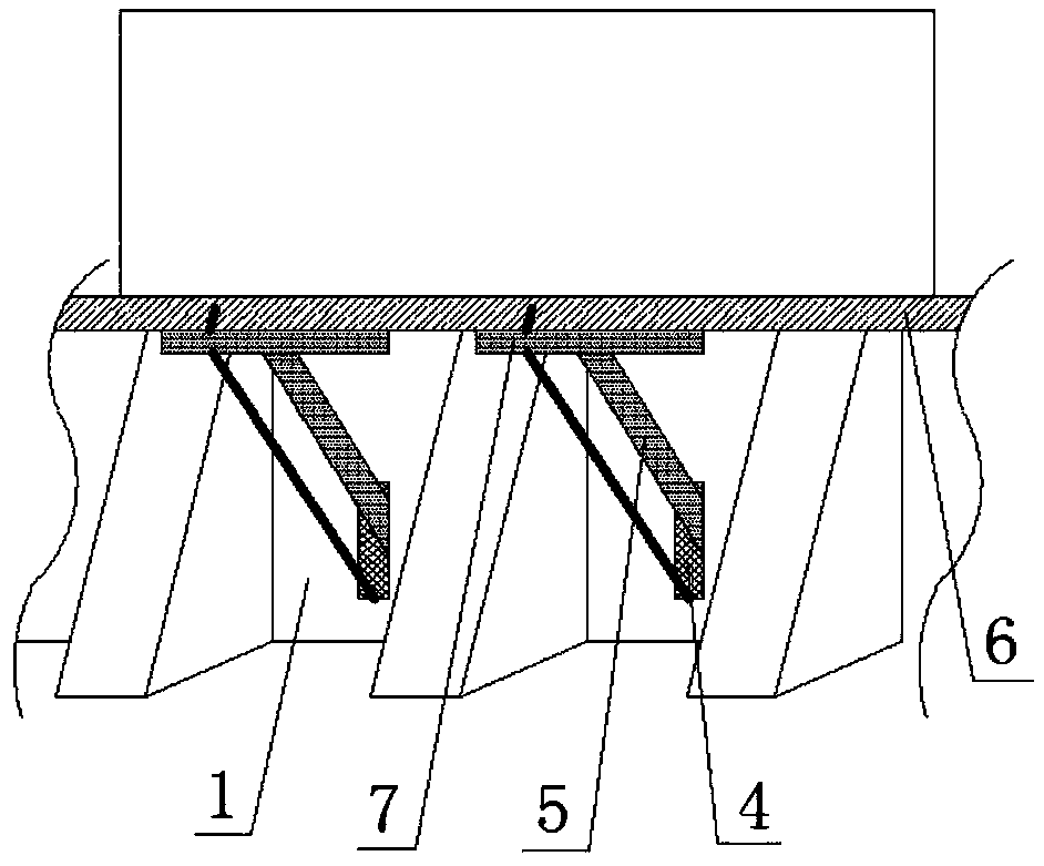 Back-up wall simple support structure and construction method based on same