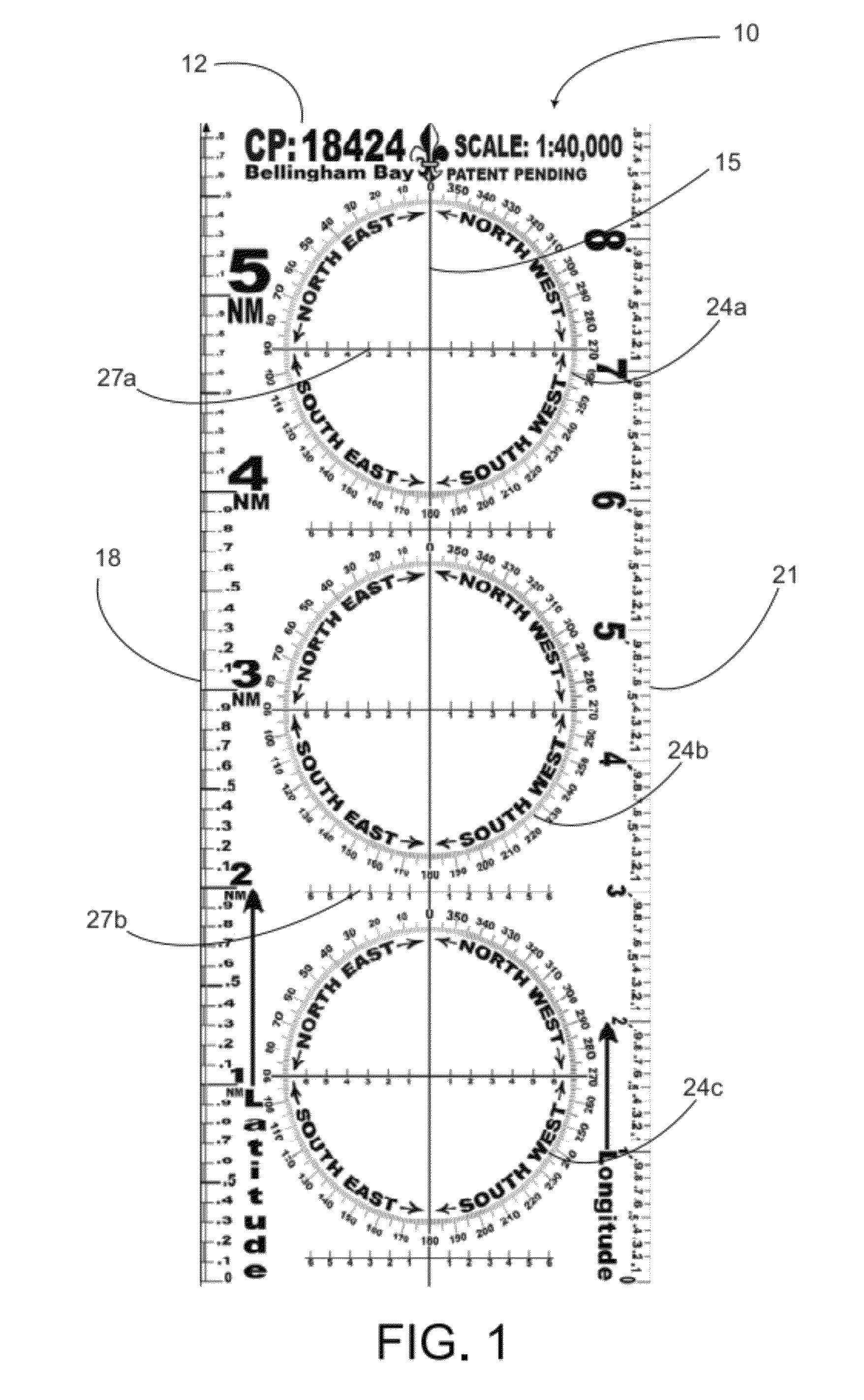 Chart specific navigation plotter and method for inexpensive production thereof