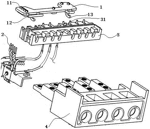 Integrated meter tail structure and electric meter including same