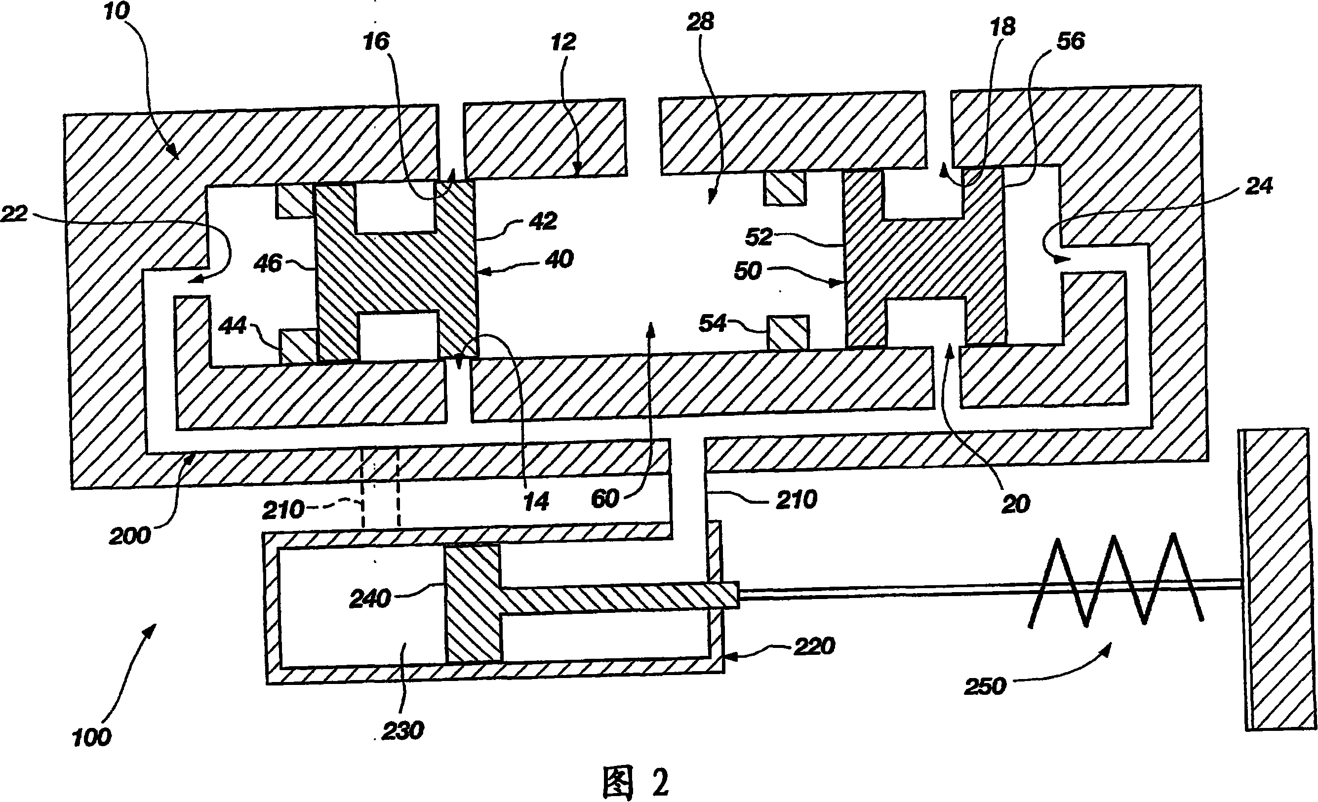 Pressure control valve having intrinsic feedback system