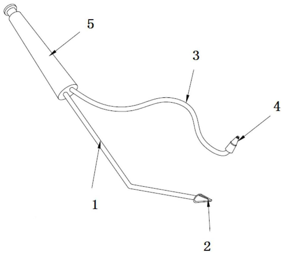 A double-headed coronary direct perfusion tube