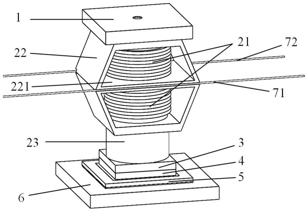 Crimping type power semiconductor structure and internal pressure online measurement method thereof