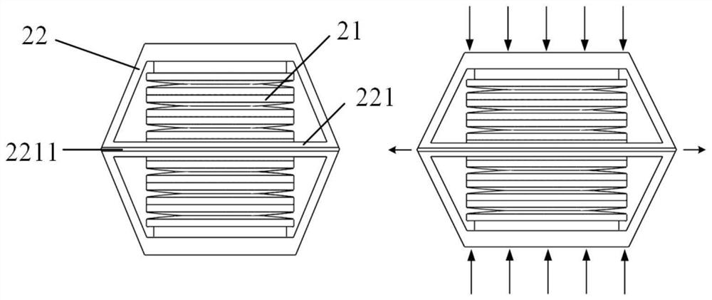 Crimping type power semiconductor structure and internal pressure online measurement method thereof