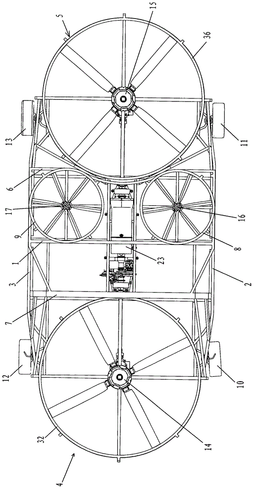 Vertical lifting land-air dual-purpose vehicle