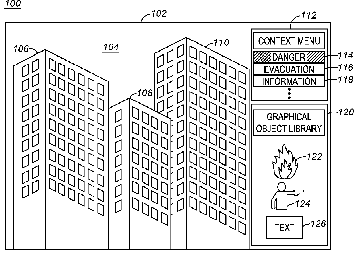 System and method for projecting graphical objects