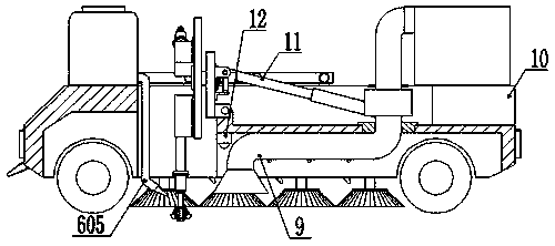 Cleaning device with changeable diameter for roads used for construction of municipal engineering bridges