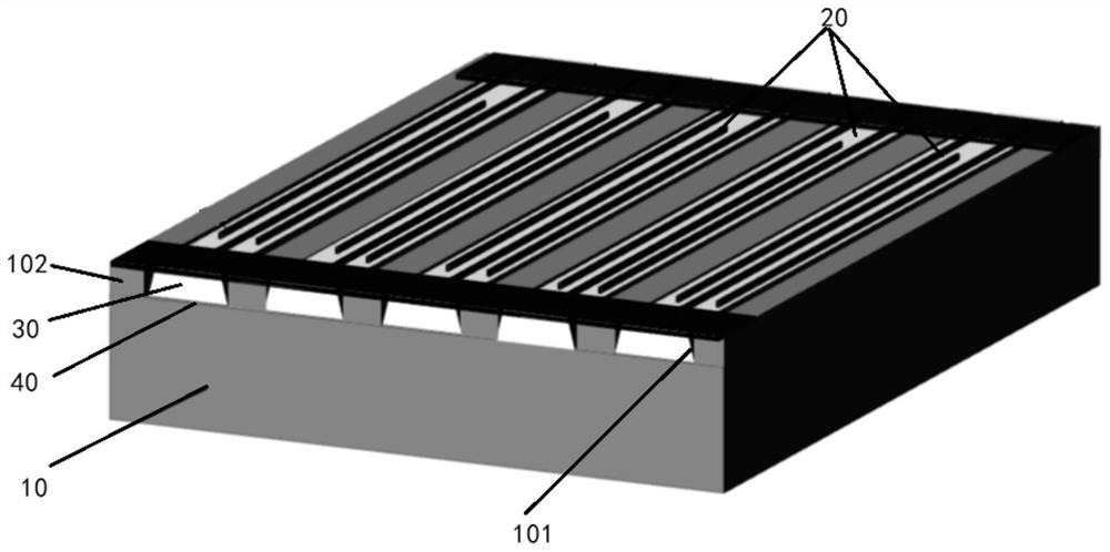 Silicon carbide-based gallium nitride micron wire array photoelectric detector and preparation method thereof