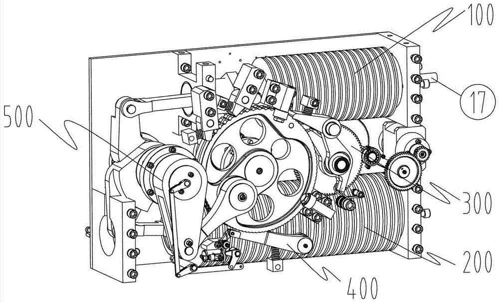 High-voltage circuit breaker high-power spring operating mechanism