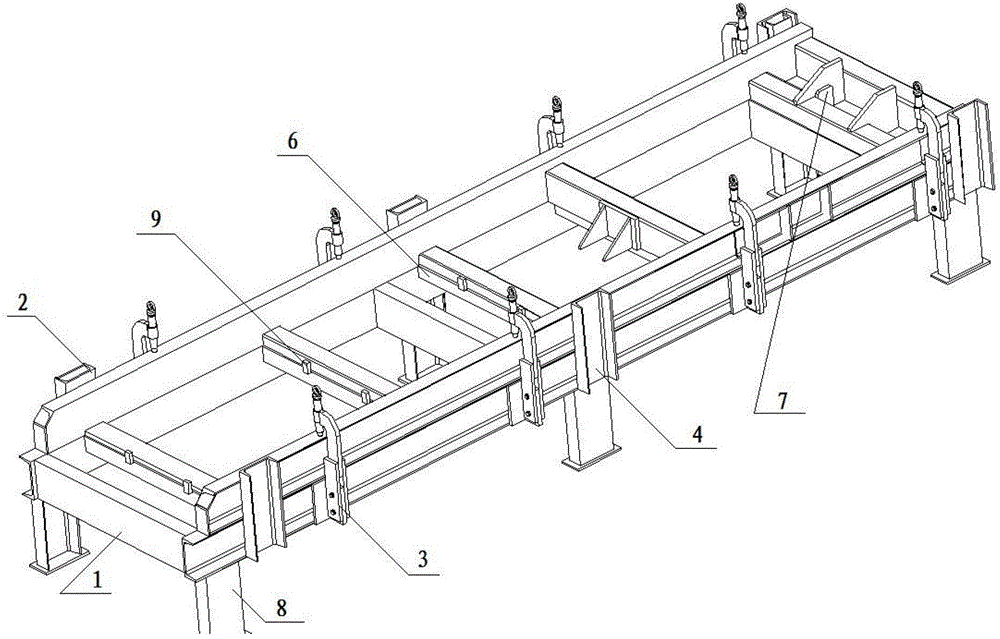 Carriage longitudinal beam tailor welding tool