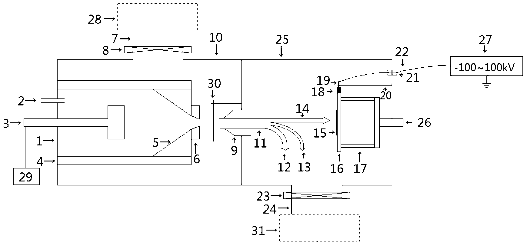 Preparation method and device of uniform and high-density nanoparticle film