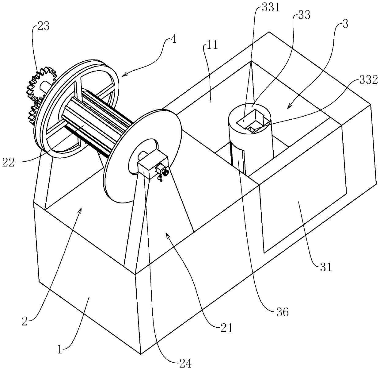 Cable winding device for power distribution engineering