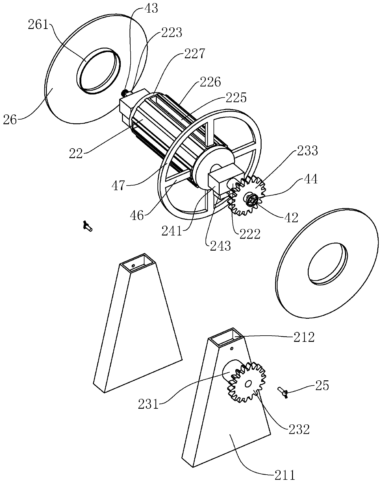 Cable winding device for power distribution engineering