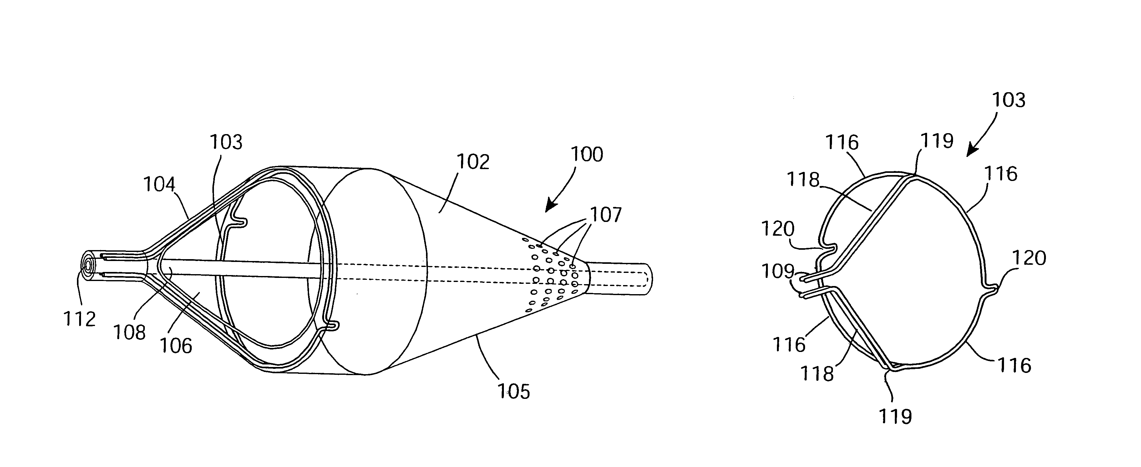 Support frame for an embolic protection device