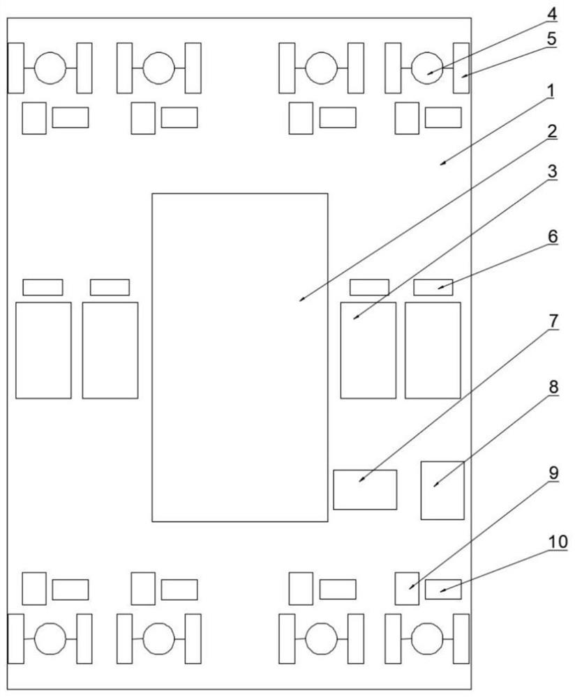 Auxiliary wheel-legged robot for transporting armored vehicle through train and using method of auxiliary wheel-legged robot