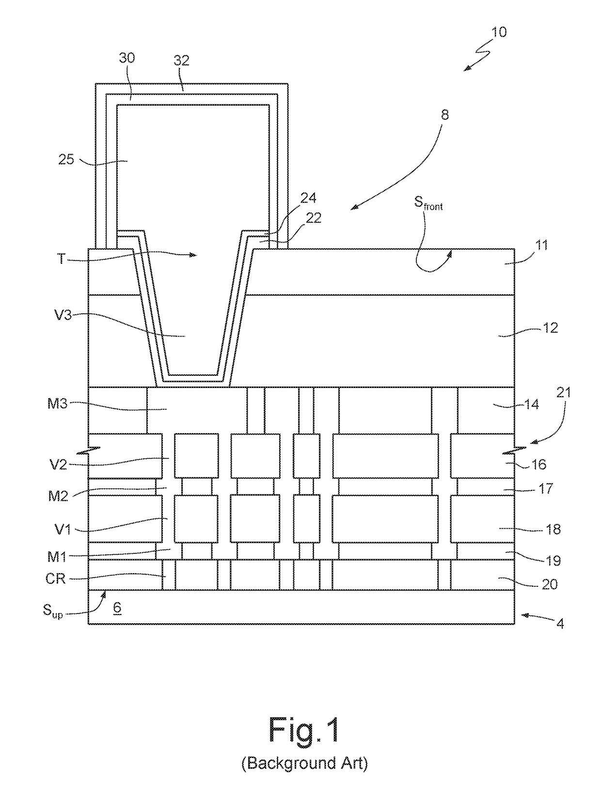 Integrated electronic device with a redistribution region and a high resilience to mechanical stresses