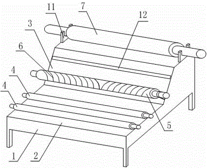 Cloth rolling machine convenient for flattening cloths