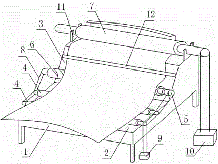 Cloth rolling machine convenient for flattening cloths