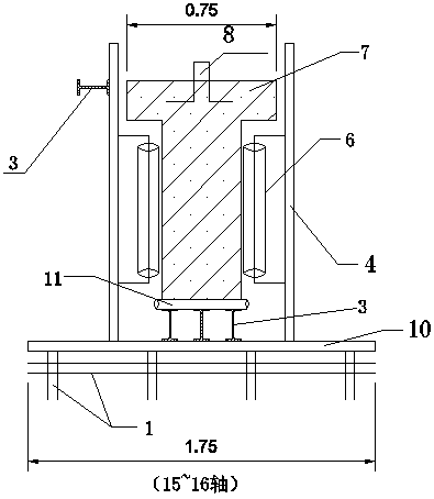 Traction sliding system and construction technology for erecting prefabricated crane beam in power plant