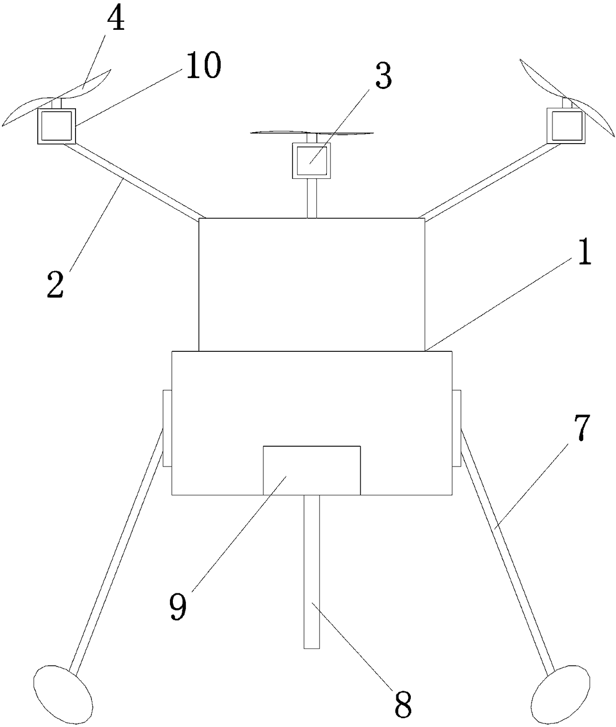 Multifunctional three-wing patrolling drone