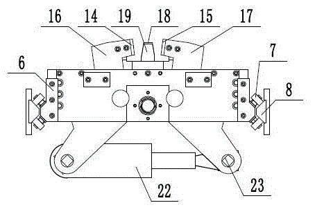 Down-cutting device for steel bar trusses