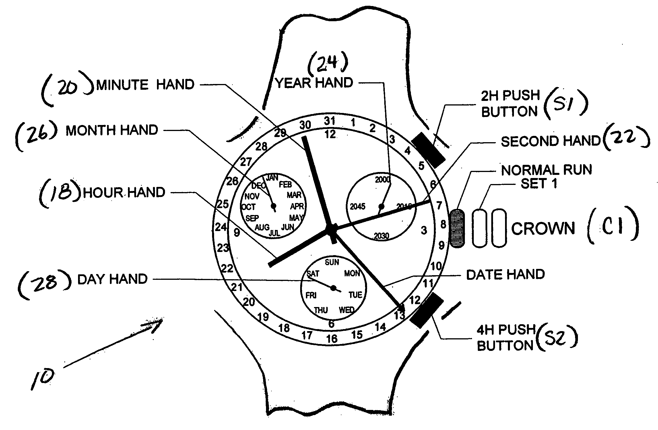 Multiindicator device and method for calibrating/setting same