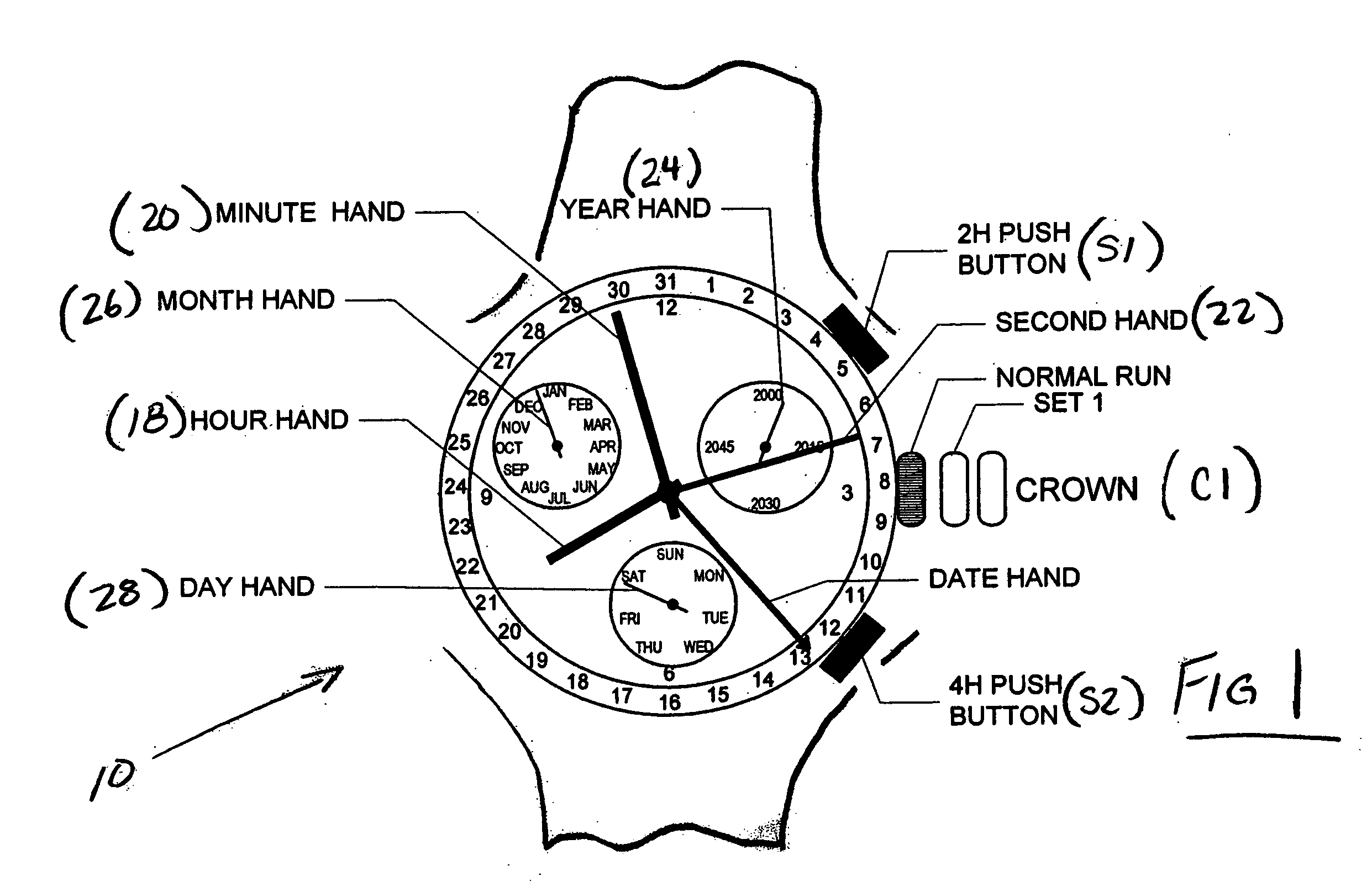 Multiindicator device and method for calibrating/setting same