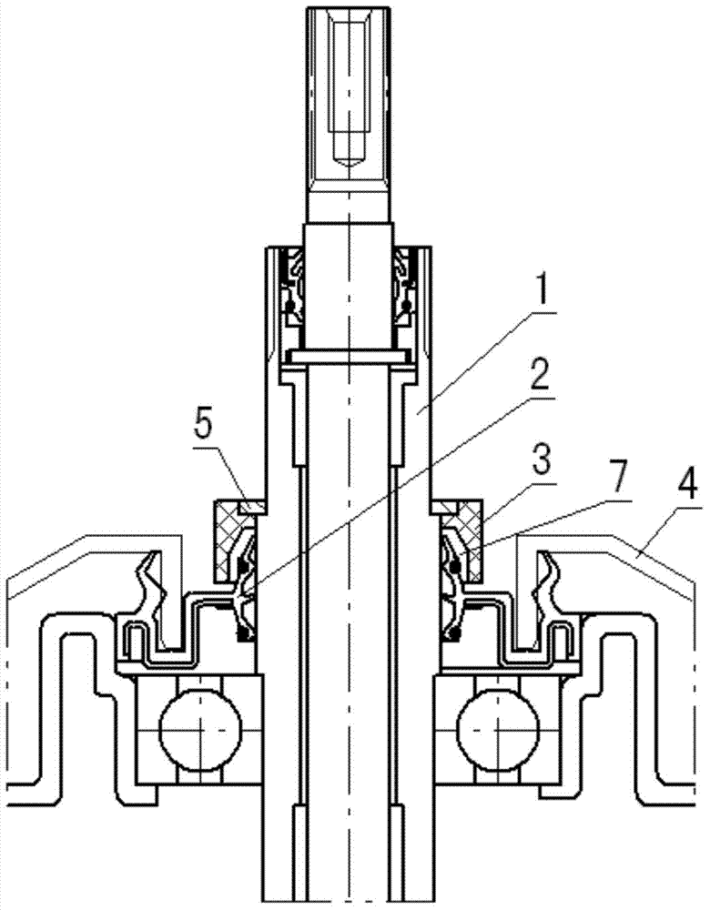 Washing machine deceleration clutch anti-seepage device and washing machine thereof