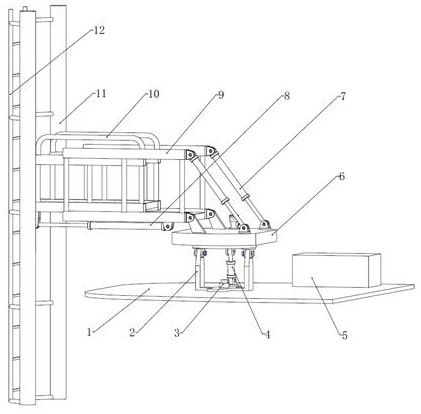 Multi-degree-of-freedom wind power tower boarding trestle