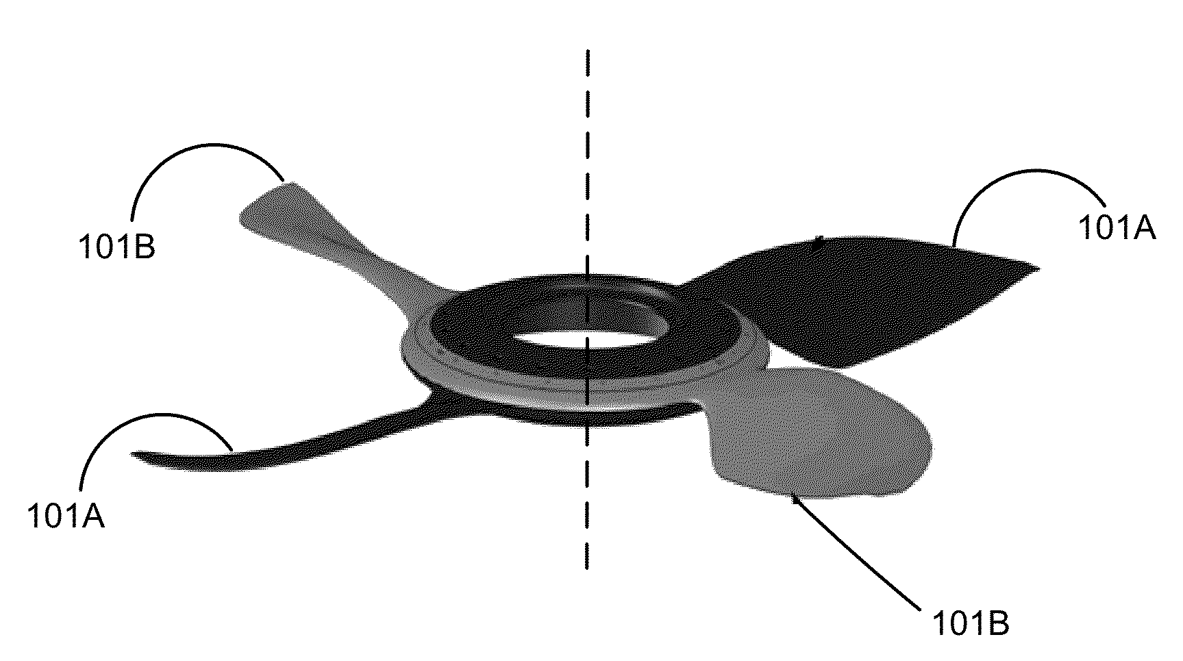 Variable geometry lift fan mechanism