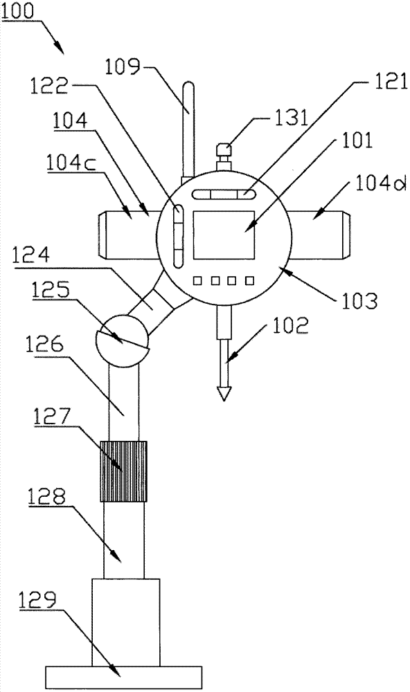 Digital display dial indicator based on wireless communication