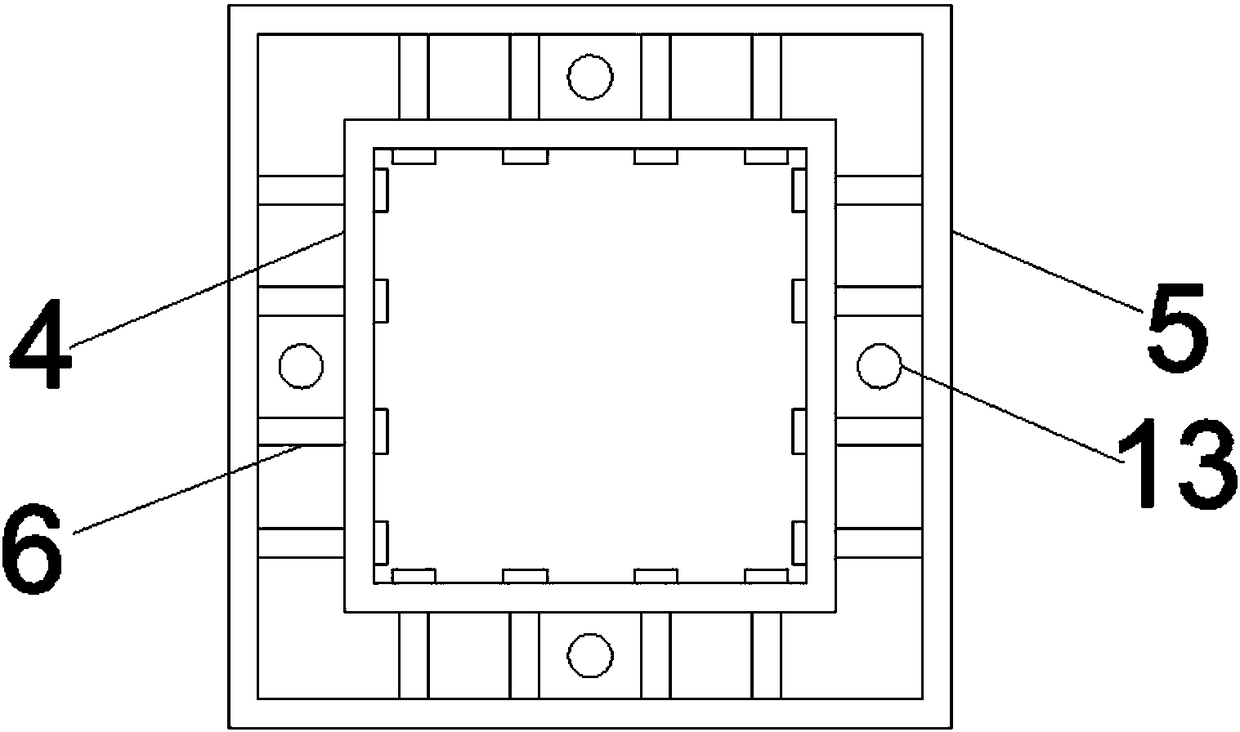 Concrete filled steel tubular column-beam joint structure and construction method thereof