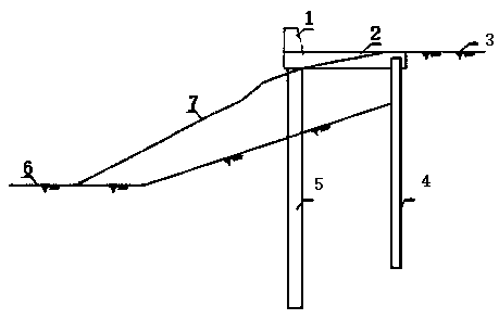 Ship wave removing type revetment structure and construction method