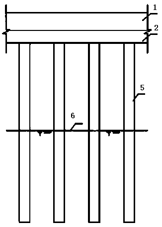 Ship wave removing type revetment structure and construction method