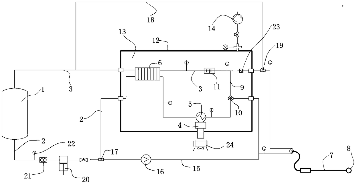 Cryoablation apparatus and cryoablation method