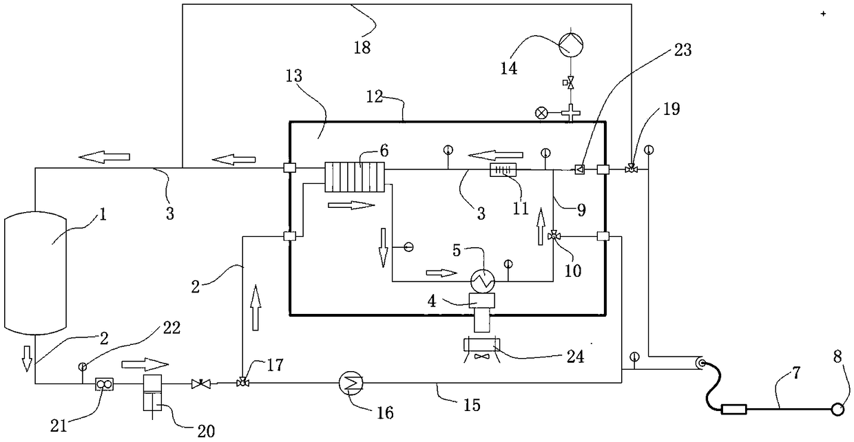 Cryoablation apparatus and cryoablation method