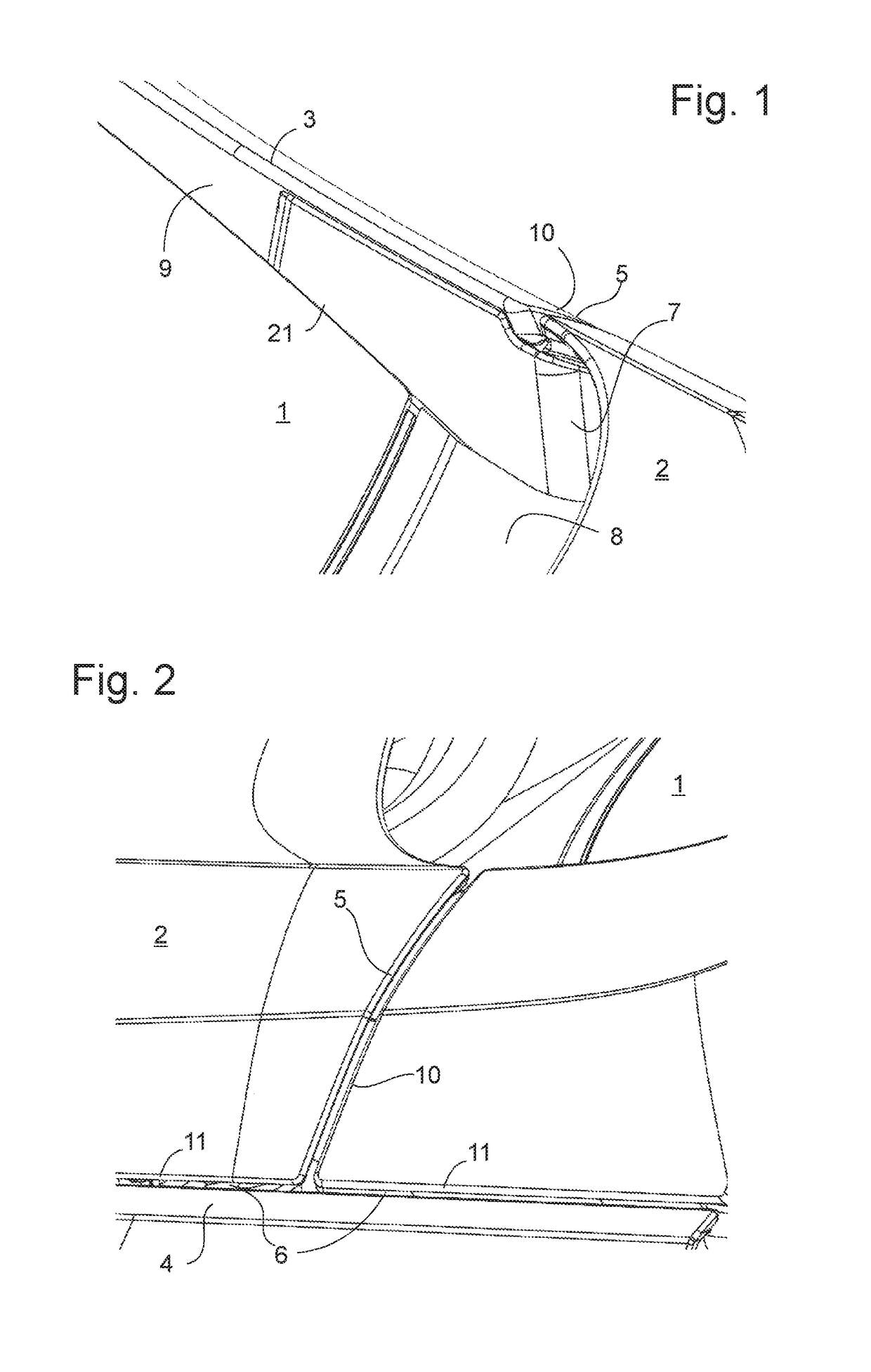 Motor vehicle body with filler piece