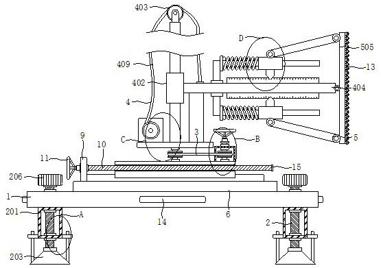 Perpendicularity calibration degree detection device for constructional engineering