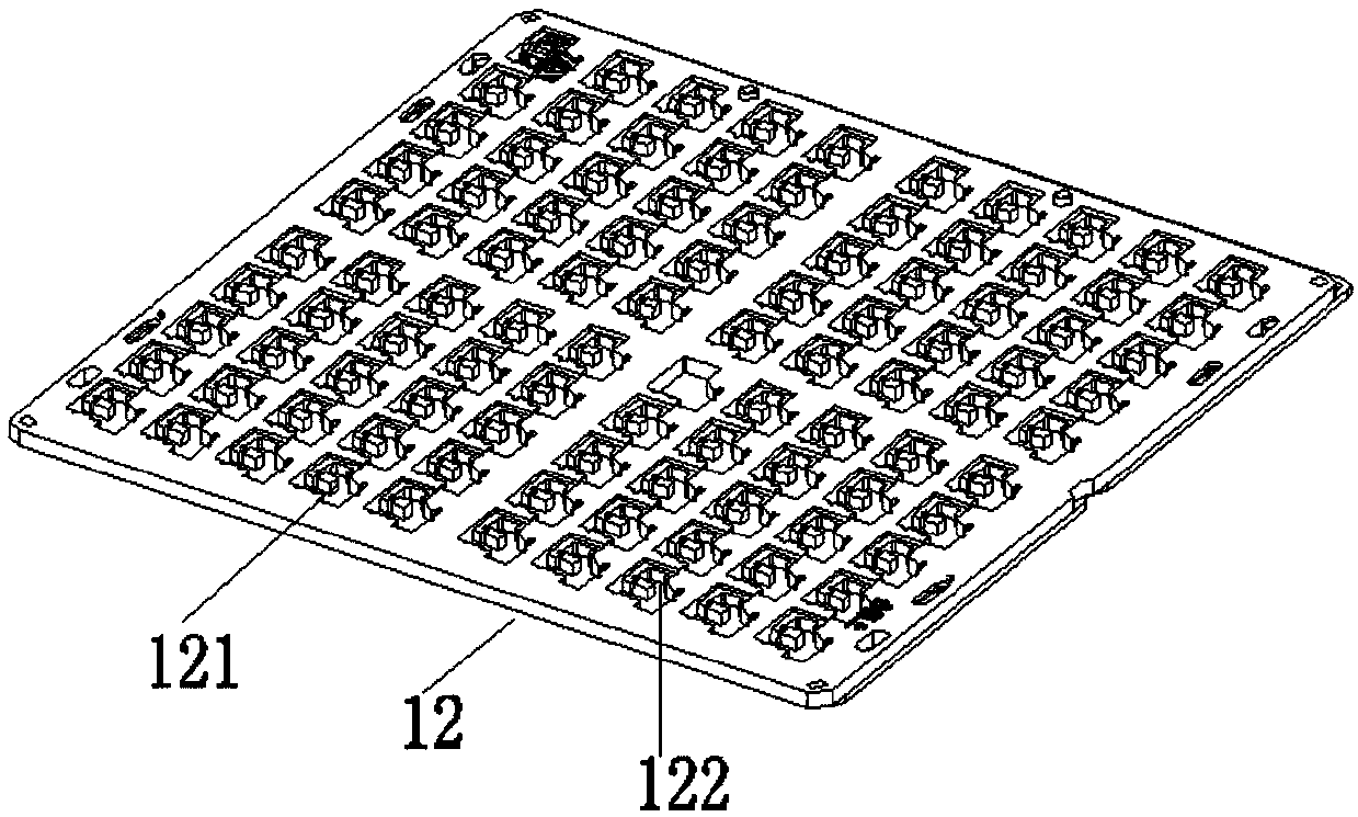 Protection door assembly turnover plate and protection door assembly method