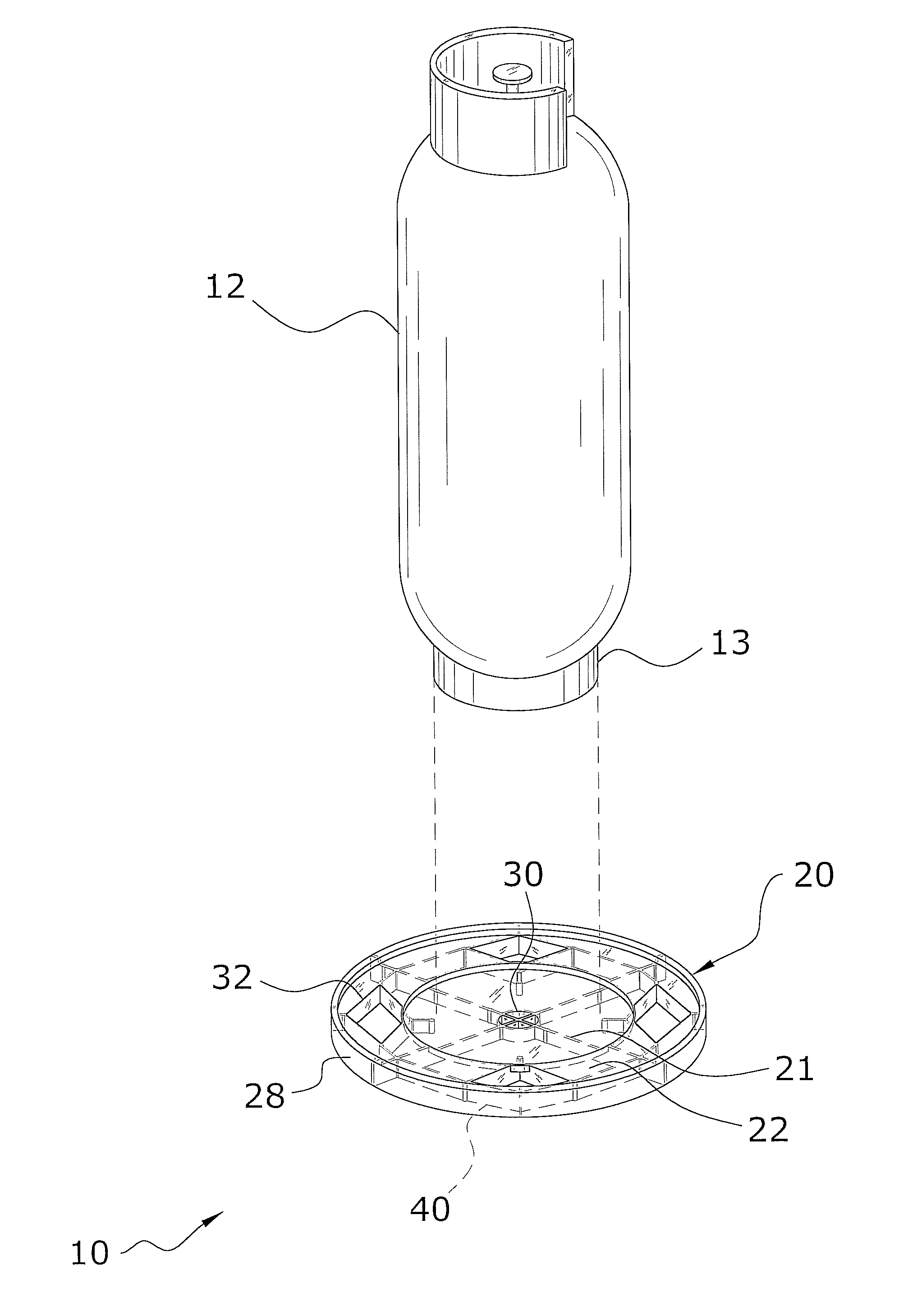 Vertical fuel tank support system