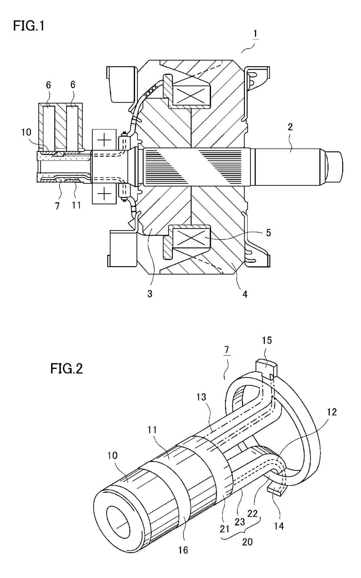 Slip ring apparatus for electric rotating machine