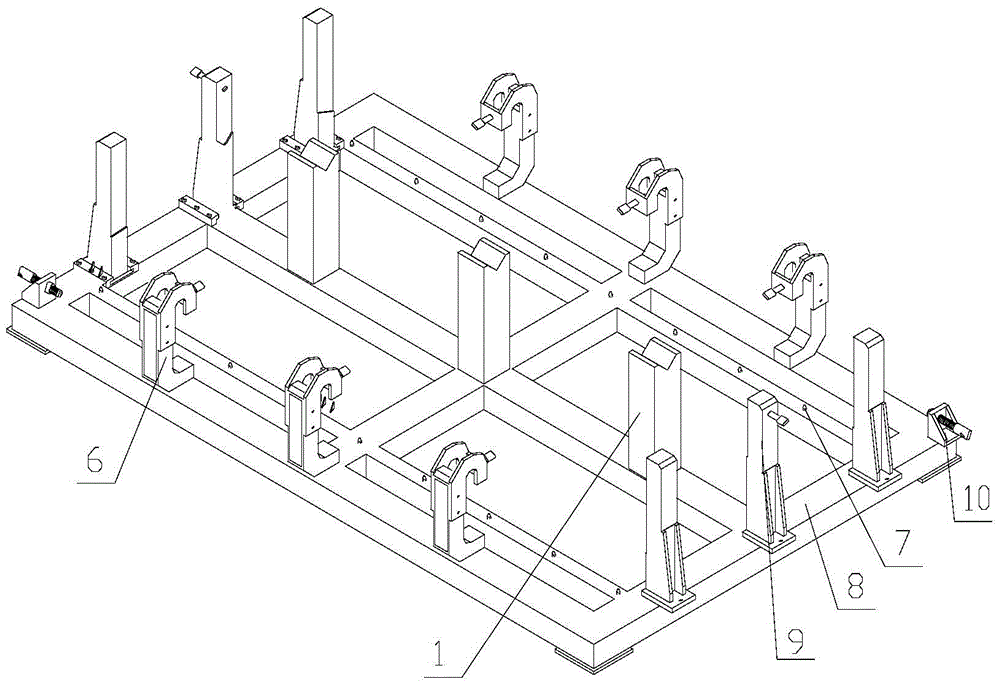 Diesel locomotive cooling chamber steel structure assembly equipment and manufacturing method thereof