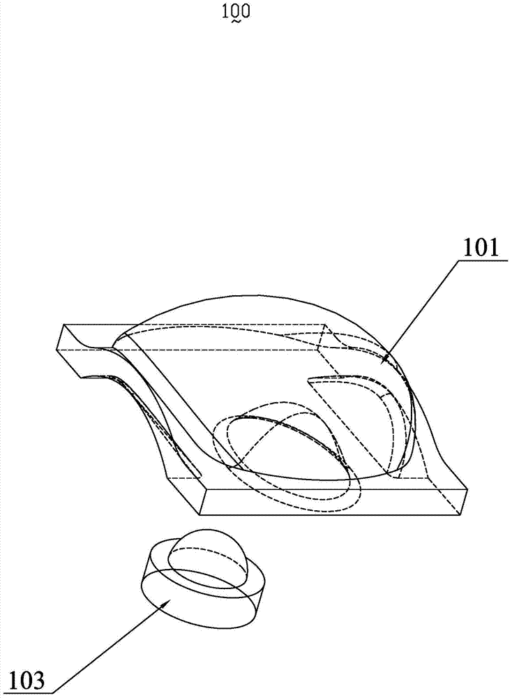 LED lamp beads and LED light-emitting modules and LED street lamps using the LED lamp beads