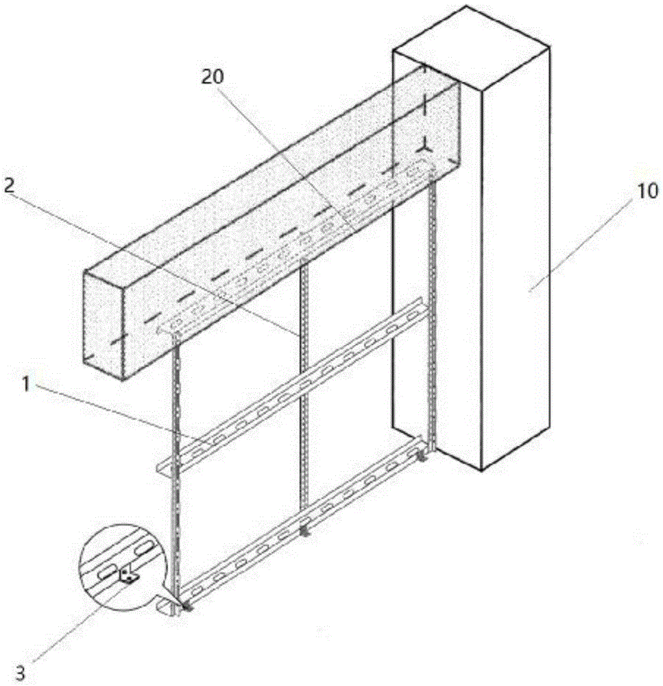 Structured injection wall and construction process thereof