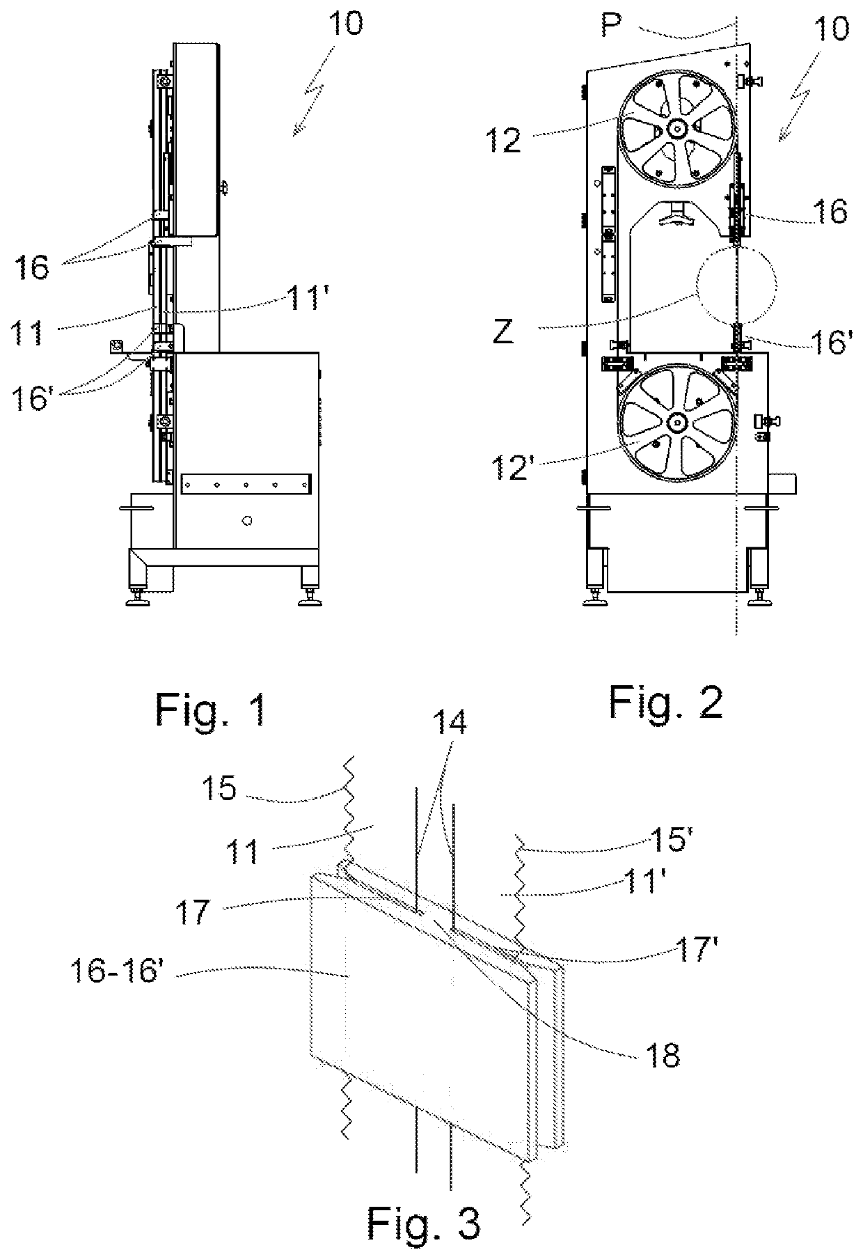 Band saw cutting equipment