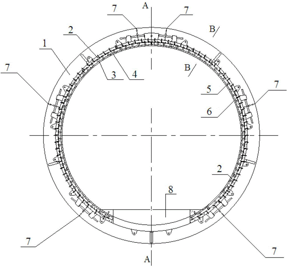 Method for utilizing combined structure to conduct shield tunnel strengthening