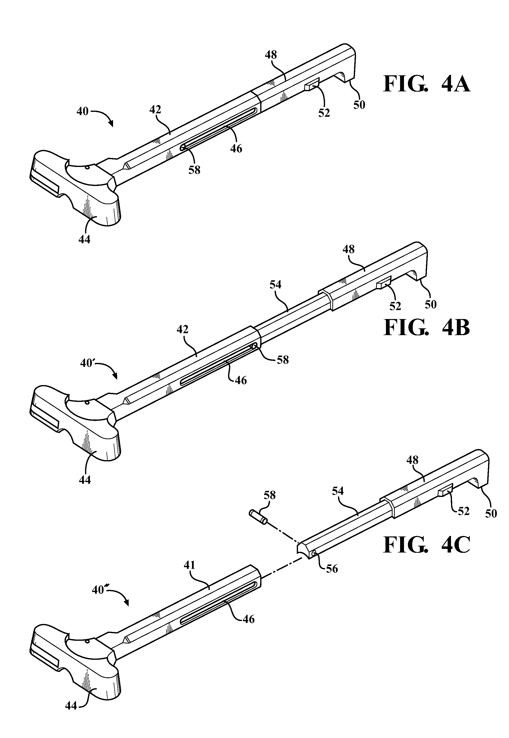 Anti jam, grooved and expanding charging handle for sub caliber actions