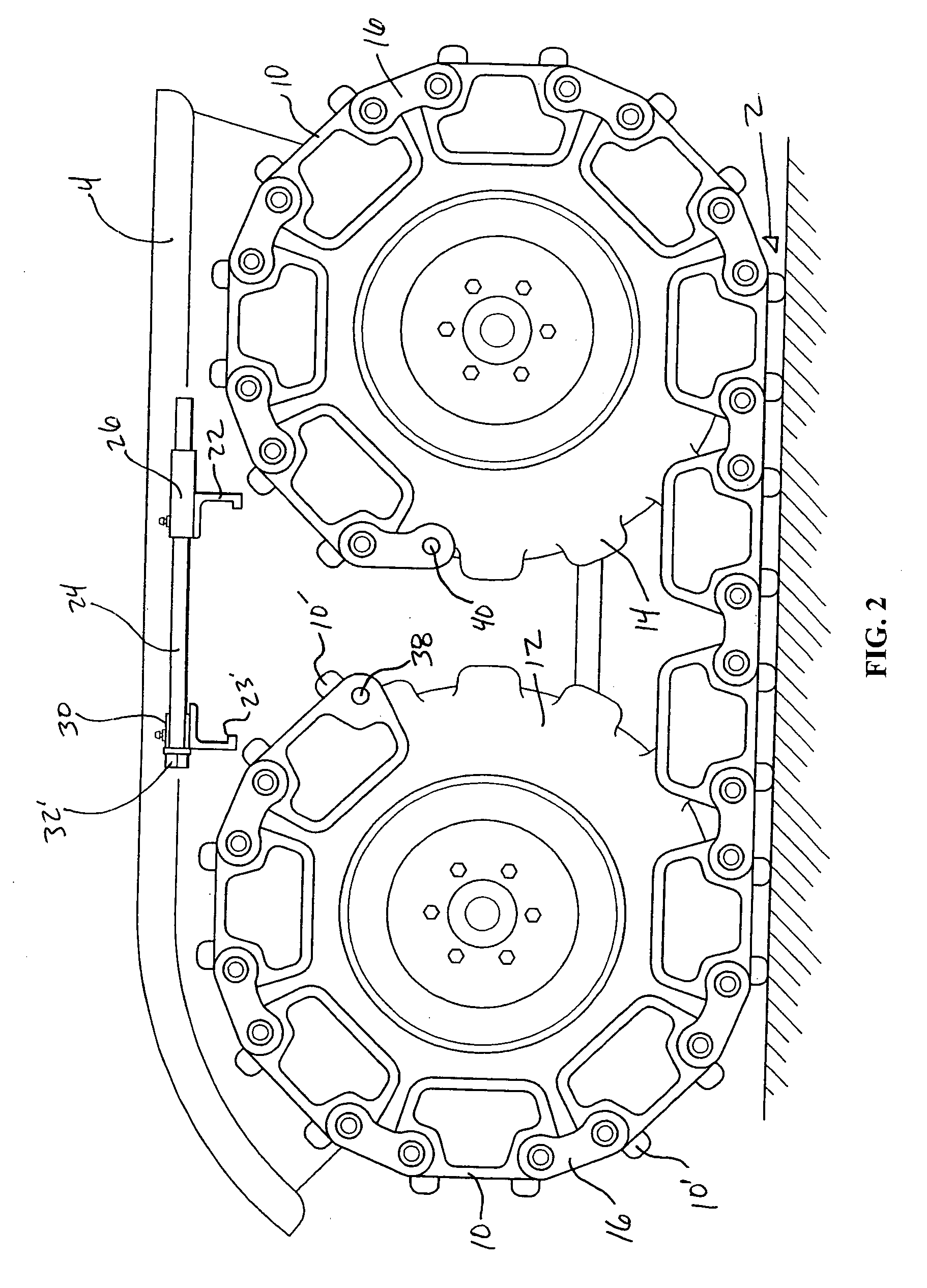 Method and apparatus for installing and tensioning track assemblies on skid steer loaders