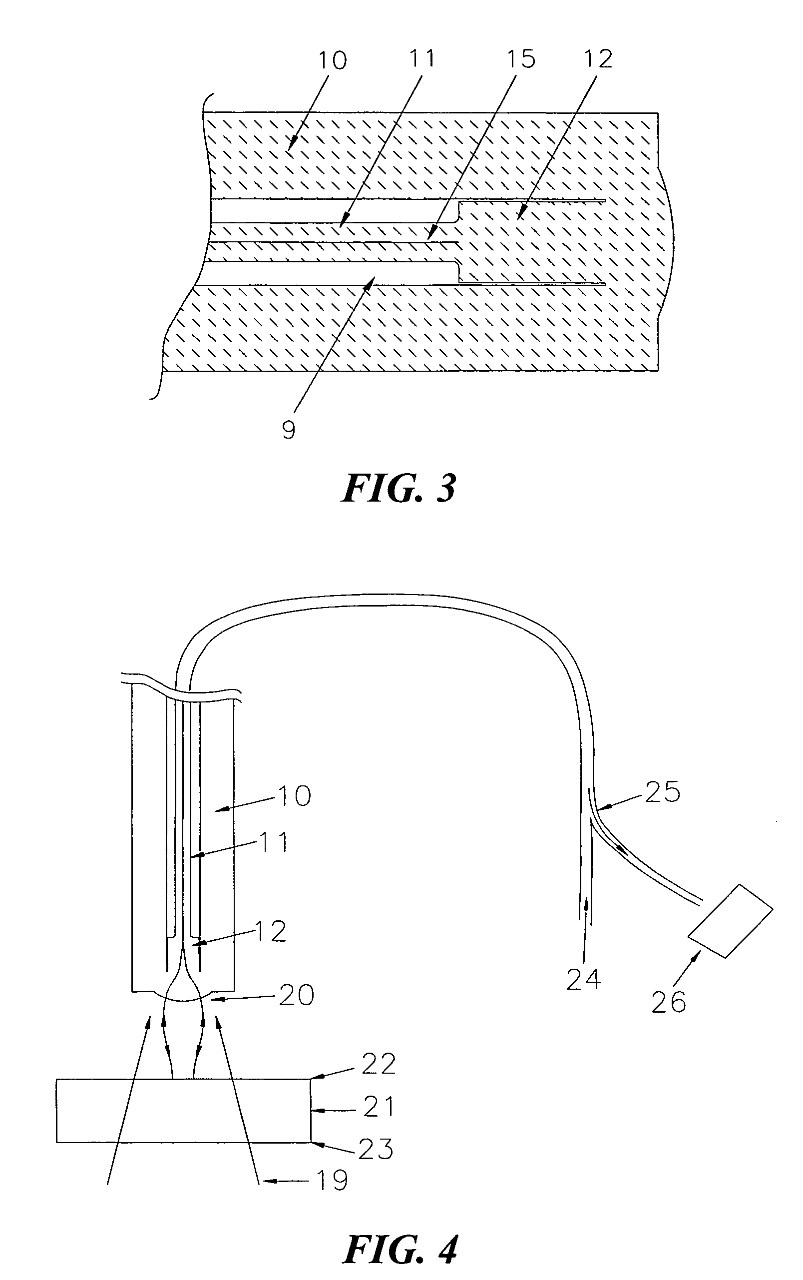 Monolithic mode stripping fiber ferrule/collimator and method of making same