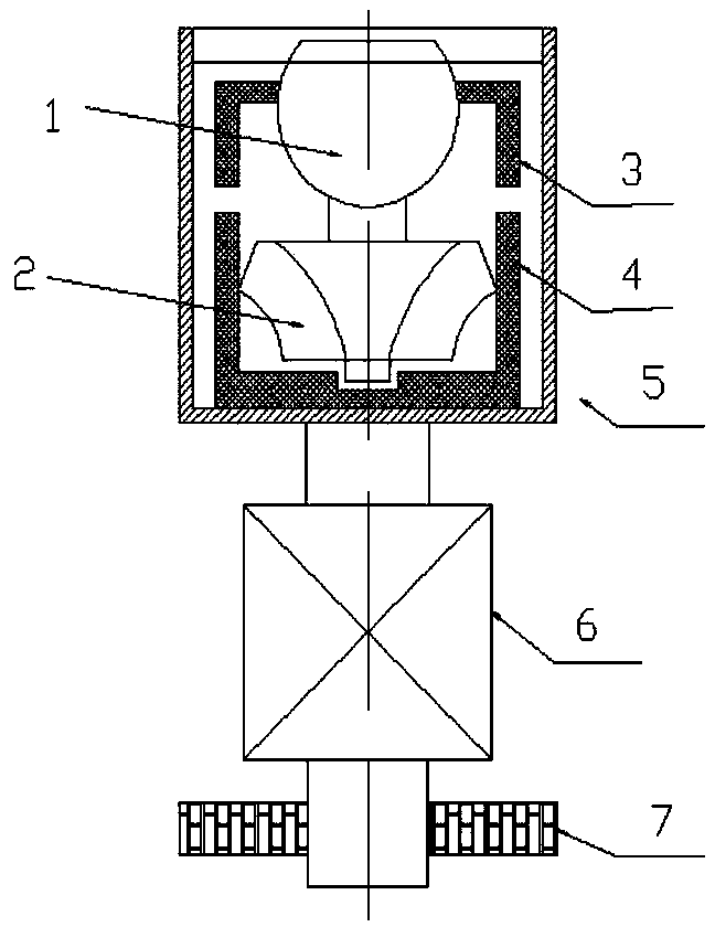 Vertical type centrifugal precision-casting method for light titanium aluminum turbine